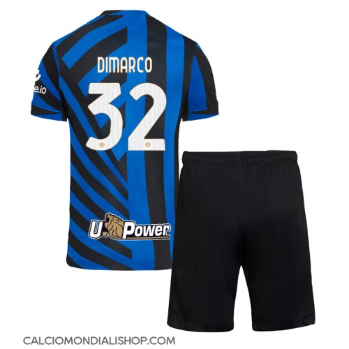 Maglie da calcio Inter Milan Federico Dimarco #32 Prima Maglia Bambino 2024-25 Manica Corta (+ Pantaloni corti)